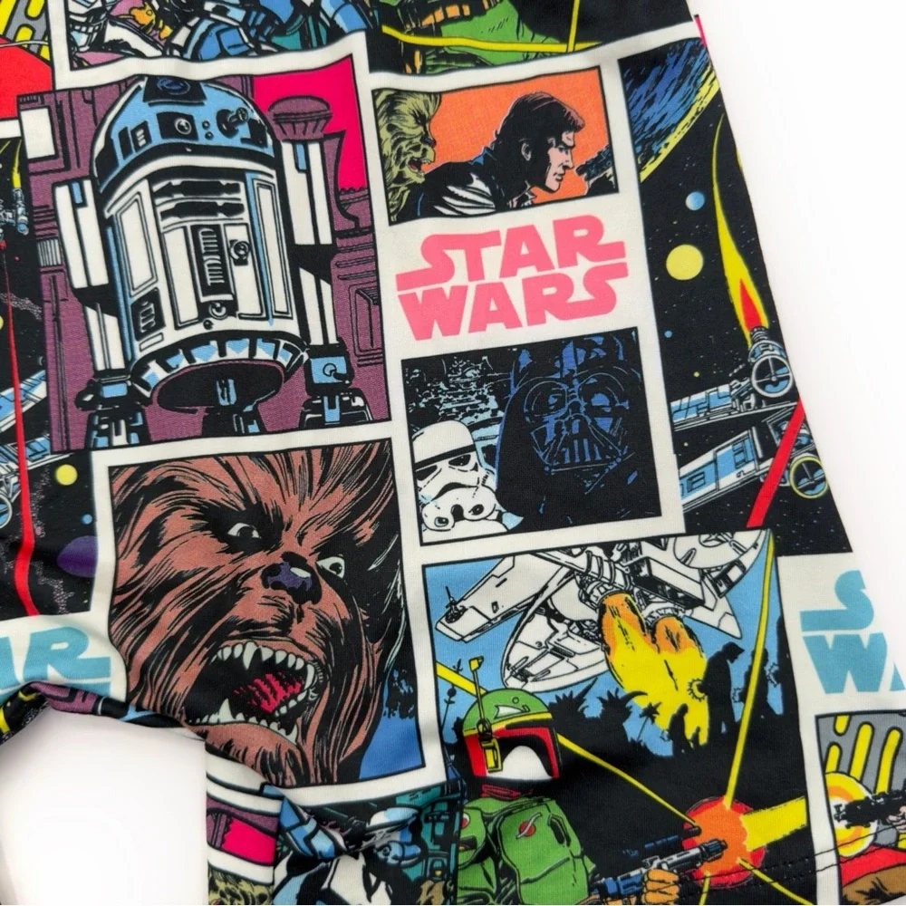 Disney Star Wars Crazy Boxer Briefs Mens Size Large Underwear Chewbacca R2-D2